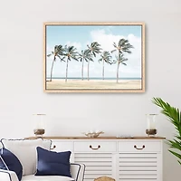 Hawaiian Palm Trees Framed Canvas Art Print