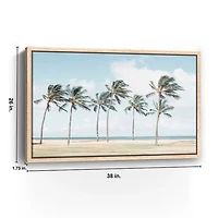Hawaiian Palm Trees Framed Canvas Art Print