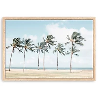 Hawaiian Palm Trees Framed Canvas Art Print