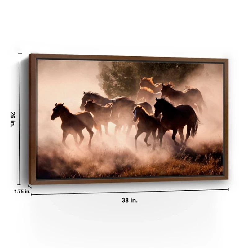 Running Wild Horses Framed Canvas Art Print