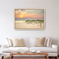 Morning Beach Framed Canvas Art Print, 48x32