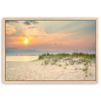 Morning Beach Framed Canvas Art Print, 48x32