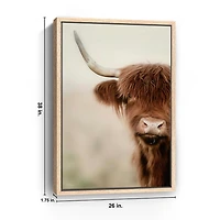 Flanna Cow Framed Canvas Art Print