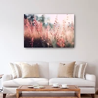 Pink Soft Focus Field Canvas Art Print, 48x32