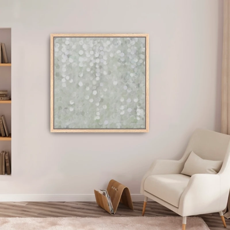 Shimmering Cascade Framed Canvas Art Print, 30x30