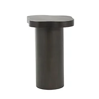Modern Shaped Black Wood Accent Table