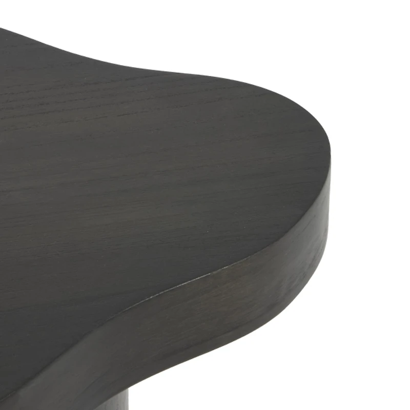 Modern Shaped Black Wood Accent Table