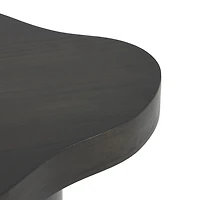 Modern Shaped Black Wood Accent Table