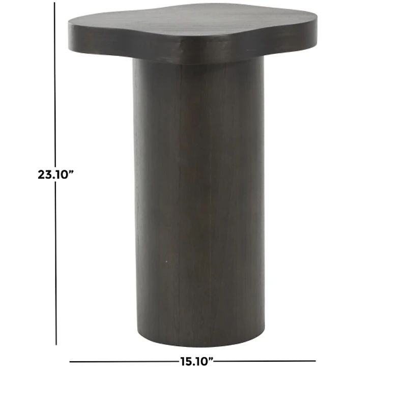 Modern Shaped Black Wood Accent Table
