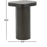 Modern Shaped Black Wood Accent Table