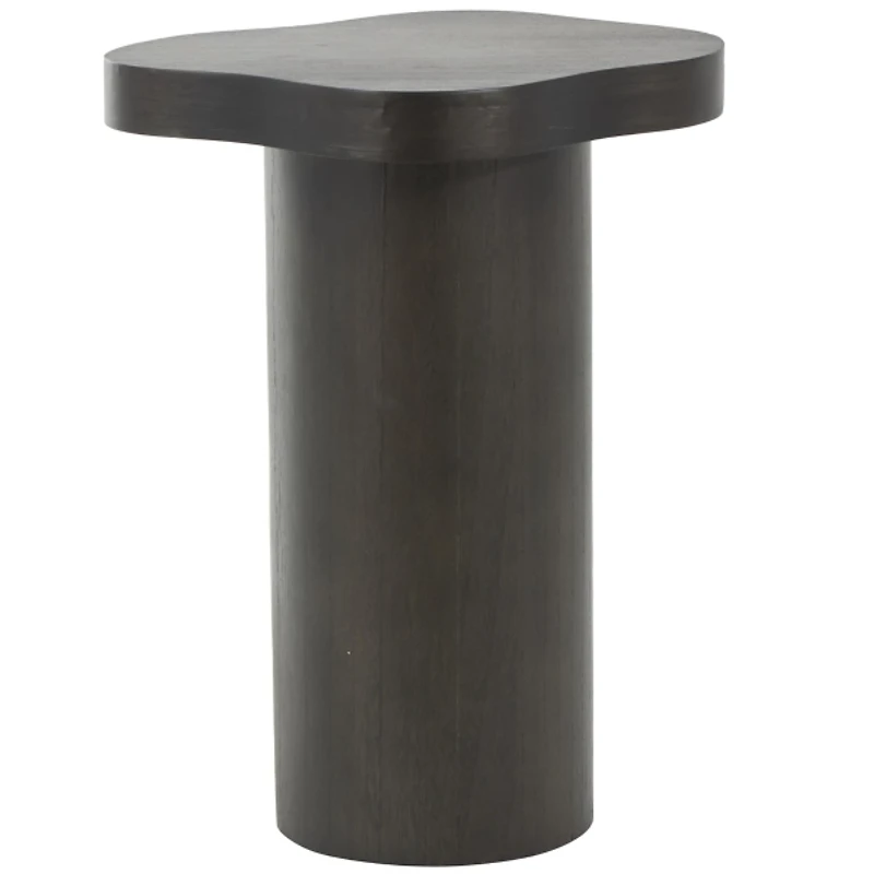 Modern Shaped Black Wood Accent Table