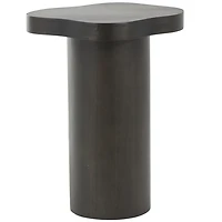 Modern Shaped Black Wood Accent Table