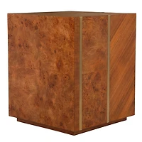 Maple Acacia & Burlwood Square Accent Table