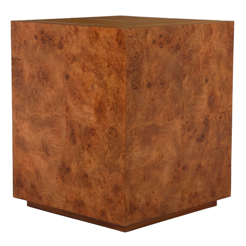 Maple Acacia & Burlwood Square Accent Table
