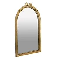 Gold Ribbon Bow Arch Wall Mirror