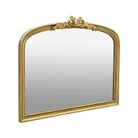 Gold Ribbon Bow Wide Arch Wall Mirror