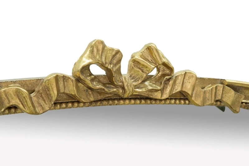 Gold Ribbon Bow Wide Arch Wall Mirror