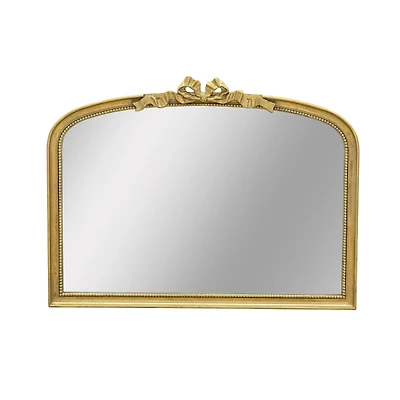 Gold Ribbon Bow Wide Arch Wall Mirror