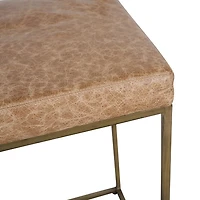 Chestnut Brown Leather Belfort Counter Stool