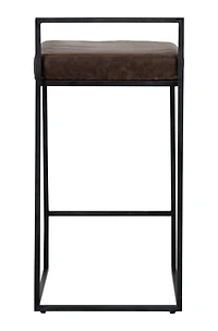Cocoa Brown Leather Belfort Counter Stool