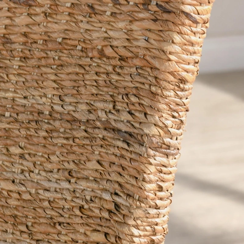 Handwoven Rattan and Wood Dining Chairs, Set of 2