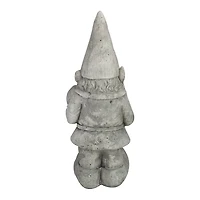 Gray Gardener Outdoor Gnome Statue