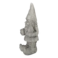 Gray Gardener Outdoor Gnome Statue