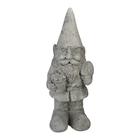 Gray Gardener Outdoor Gnome Statue