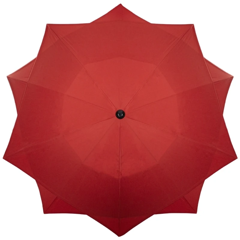 Terracotta Lotus Hand Crank 8 ft. Patio Umbrella