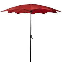 Terracotta Lotus Hand Crank 8 ft. Patio Umbrella