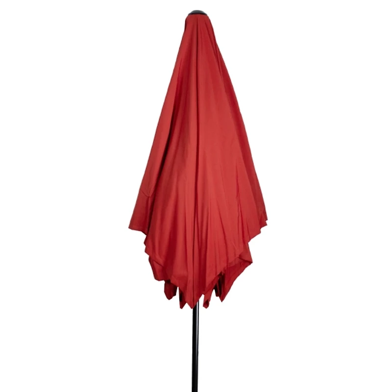 Terracotta Lotus Hand Crank 8 ft. Patio Umbrella