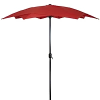 Terracotta Lotus Hand Crank 8 ft. Patio Umbrella