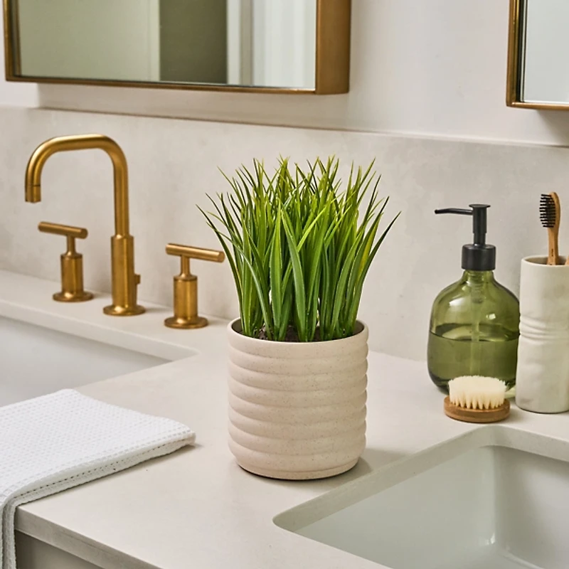 Lifelines Faux Grass Plant Bubble White Diffuser