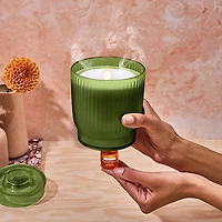 Lifelines Olive Ribbed Flameless Candle Diffuser