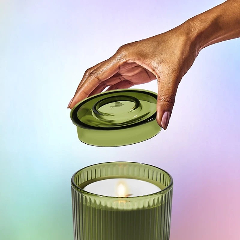 Lifelines Olive Ribbed Flameless Candle Diffuser