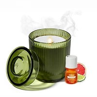 Lifelines Olive Ribbed Flameless Candle Diffuser