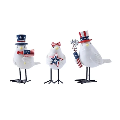 Americana Bird Figurines, Set of 3