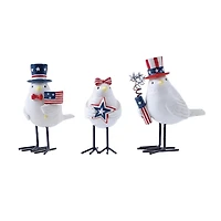 Americana Bird Figurines, Set of 3