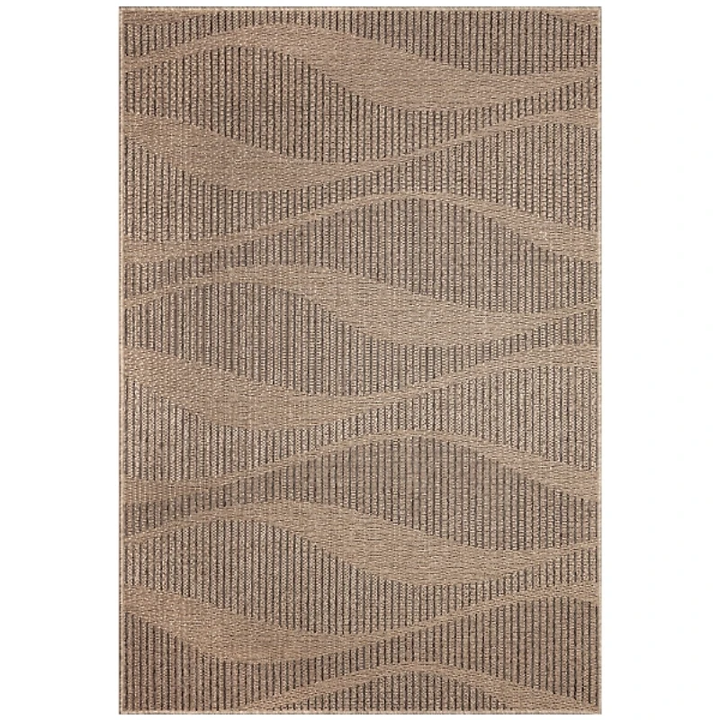 Taupe Rolling Hills Indoor/Outdoor Area Rug, 6x9