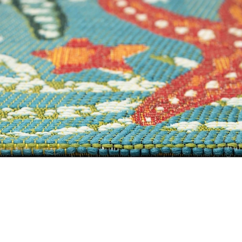 Aqua Marine Life Indoor/Outdoor Runner, 1x4