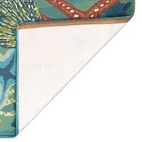 Aqua Marine Life Indoor/Outdoor Accent Rug, 2x3