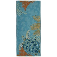 Blue Aquatic Life Indoor/Outdoor Runner