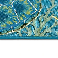 Blue Aquatic Life Indoor/Outdoor Accent Rug