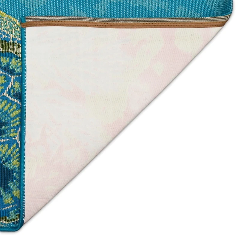 Blue Aquatic Life Indoor/Outdoor Accent Rug, 2x3