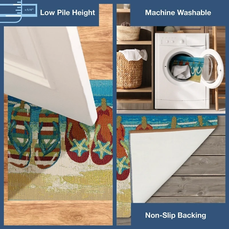 Summer Sandals Indoor/Outdoor Accent Rug, 2x3
