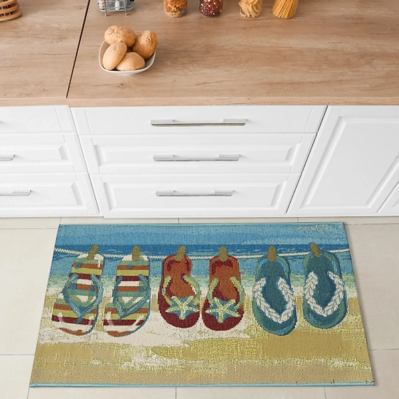 Summer Sandals Indoor/Outdoor Accent Rug, 2x3