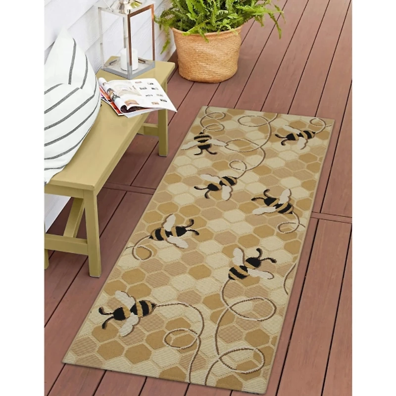 Honeycomb Bees Indoor/Outdoor Runner
