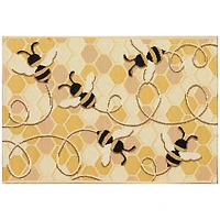 Honeycomb Bees Indoor/Outdoor Accent Rug