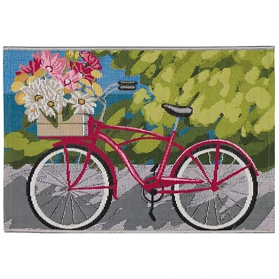 Bike Trip Indoor/Outdoor Accent Rug