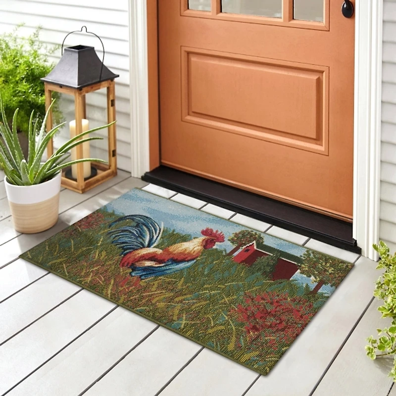 Farm Landscape Indoor/Outdoor Accent Rug